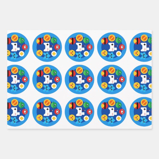 レトロアーケードおもしろい ラッピングペーパーシート (正面2)