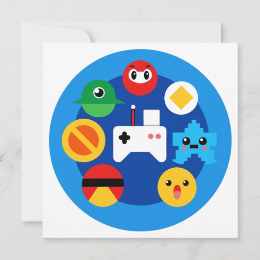 レトロアーケードおもしろい 招待状 (正面)