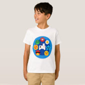 レトロアーケードおもしろい Tシャツ (正面フル)