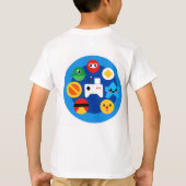 レトロアーケードおもしろい Tシャツ (裏面)
