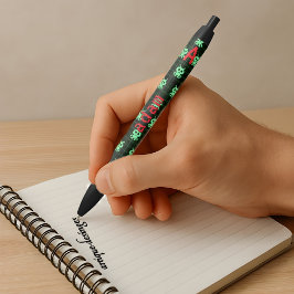 レトロアーケードエイリアンペン – 名前をカスタムするとイニシャル 黒ボールペン