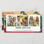 レトロアーケードクリスマスカードと写真 シーズンカード (正面/裏面)