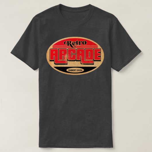 レトロアーケードゲーマー Tシャツ (デザイン正面)
