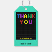 レトロアーケードゲームバースデーパーティーありがとう ギフトタグ (正面)