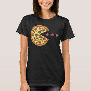 レトロアーケードゲームピザサラミクラシックホテル Tシャツ