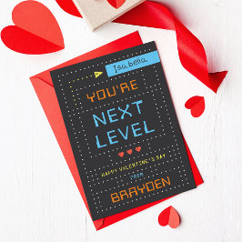 レトロアーケードゲーム教室バレンタインデーカード 招待状