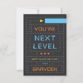 レトロアーケードゲーム教室バレンタインデーカード 招待状 (正面)