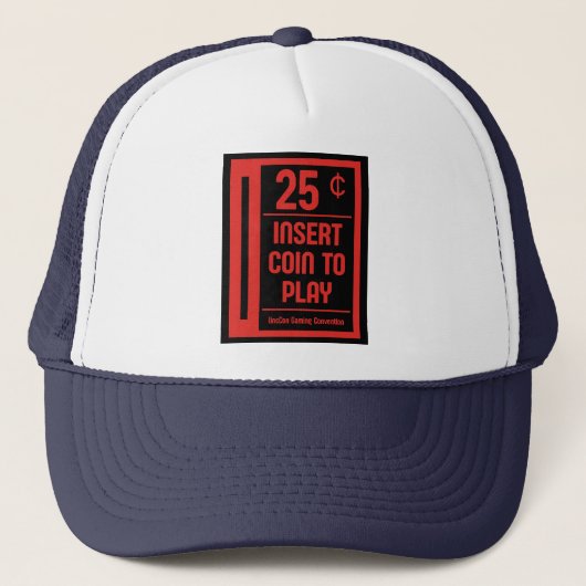 レトロアーケードコインスロットシャツ キャップ (正面)