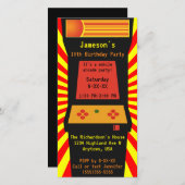 レトロアーケードコンソールビデオゲーム誕生日パーティー (正面/裏面)