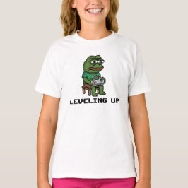 レトロアーケードビデオゲームコントローラーフロッグ Tシャツ