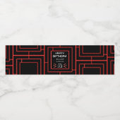 レトロアーケードビデオゲームネオン子供の誕生日 ペットボトルラベル (シングルラベル)