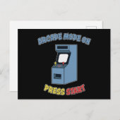 レトロアーケードビデオゲームマシン レトロゲーム ギフト ポストカード (正面/裏面)