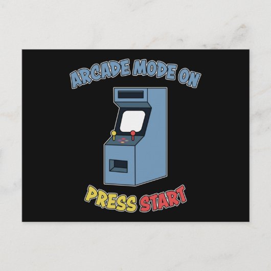 レトロアーケードビデオゲームマシン レトロゲーム ギフト ポストカード (正面)