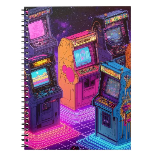 レトロアーケードマシン ノートブック (正面)
