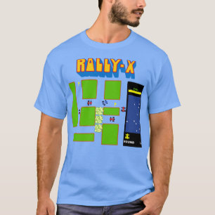 レトロアーケードラリーXベクトルイラストレーション Tシャツ