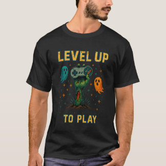 レトロアーケード風 レトロハロウィーン ゲーマー ピクセルZ Tシャツ
