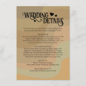 レトロアースネストライプーモダン結婚詳細 エンクロージャーカード (正面)