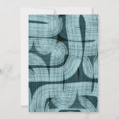 レトロアーチと曲げ線アクア結婚ズ 招待状 (裏面)