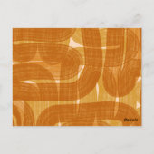 レトロアーチと曲げ、ライン結婚は黄色 ポストカード (裏面)