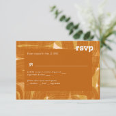 レトロアーチと曲げ、ライン黄色RSVP 出欠カード (スタンド正面)