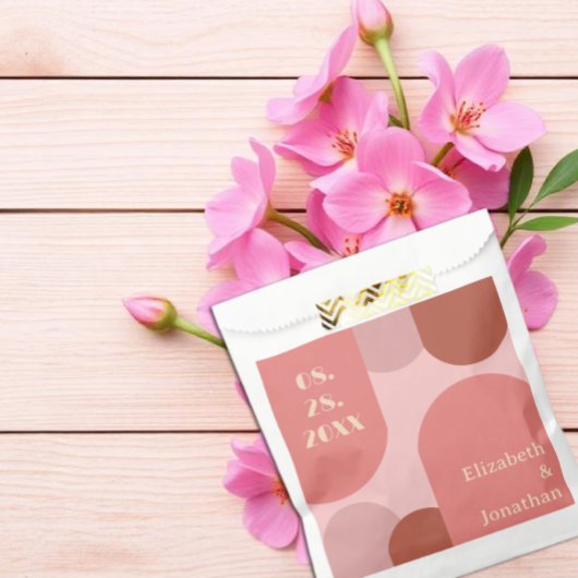 レトロアーチコーラルピンク結婚ズ フェイバーバッグ