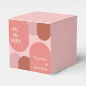 レトロアーチコーラルピンク結婚ズ フェイバーボックス (正面サイド)