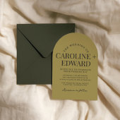 レトロアーチストライプの結婚式招待状 招待状