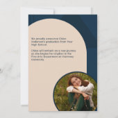 レトロアーチネイビーブルー2フォトグラードアナウンス 招待状 (裏面)