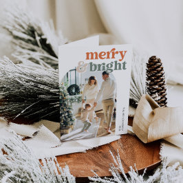 レトロアーチフォトメリー&ブライトホリデーカード シーズンカード