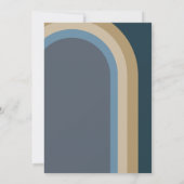 レトロアーチブルーフォト2025卒業 案内状 (裏面)