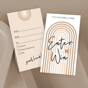 レトロアーチボホクリームプライズドロー抽選会チケット プレイスカード