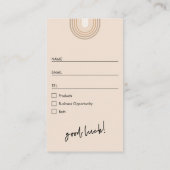 レトロアーチボホクリームプライズドロー抽選会チケット プレイスカード (裏面)