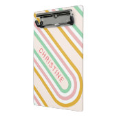 レトロアーチラインズパステルピンクミニマル ミニクリップボード (アングル2)