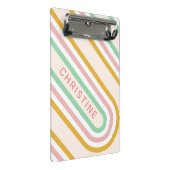 レトロアーチラインズパステルピンクミニマル ミニクリップボード (アングル)