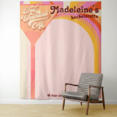 レトロアーチヴィンテージサンセットバチェロレッテ背景 タペストリー (インサイチュ)