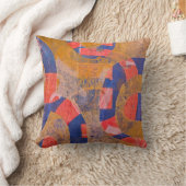 レトロアーチ、ゲルプリント抽象芸術枕 クッション (ブランケット)