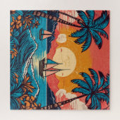 レトロアートおもしろい時間熱帯パズル ジグソーパズル (横)