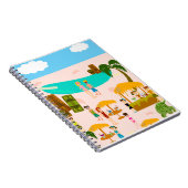 レトロアートおもしろいGroovy Jetセットプールパーティー ノートブック (右側)