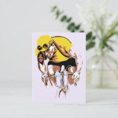 レトロアートザサイクリングシャンプ ポストカード (スタンド正面)