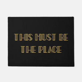 レトロアートデコここは場所でなければならない ドアマット