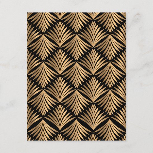 レトロアートデコウェディングの詳細 グレートギャツビー エンクロージャーカード (裏面)