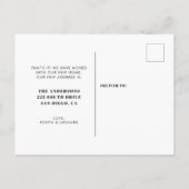 レトロアートデコジオメトリック動作アナウンス ポストカード (裏面)