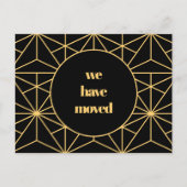 レトロアートデコジオメトリック動作アナウンス ポストカード (正面)