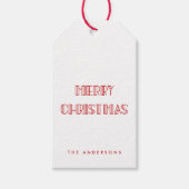 レトロアートデコメリークリスマスクラフト ギフトタグ (正面)