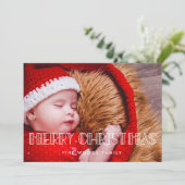 レトロアートデコメリークリスマスフォト シーズンカード (スタンド正面)