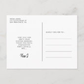 レトロアートデコ卒業式ありがとうありがとう写真 ポストカード (裏面)