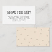 レトロアートデコ赤ちゃんシャワーブックリクエストカード エンクロージャーカード (正面/裏面)