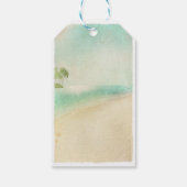 レトロアートヴィンテージ平和ビーチ結婚式ギフトTa ギフトタグ (裏面)