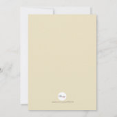 レトロアートヴィンテージ平和的ビーチブライダルシャワー 招待状 (裏面)