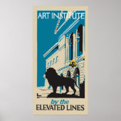 レトロアート協会シカゴの垂直バナー広告 ポスター (正面)